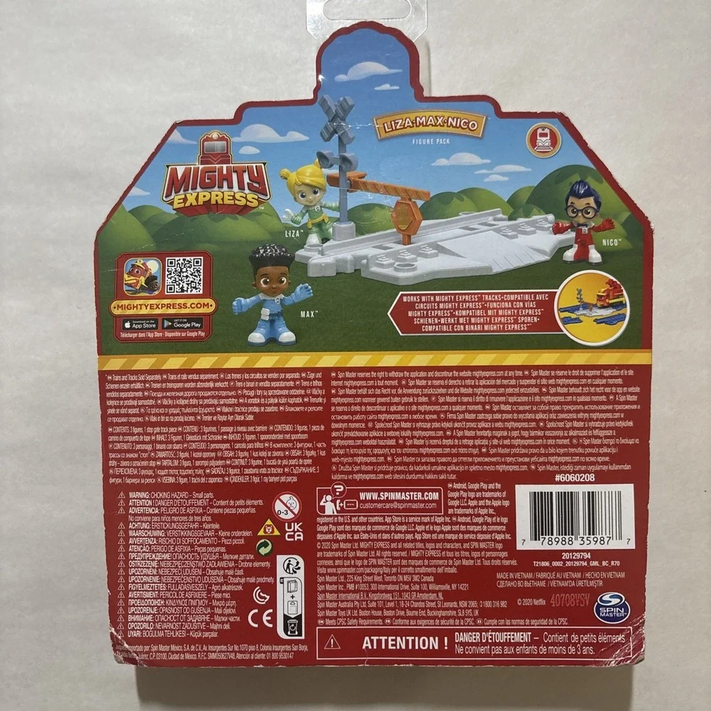 Mighty Express Mini Figures 3pk with Train Track Piece Netflix New - Picture 2 of 4
